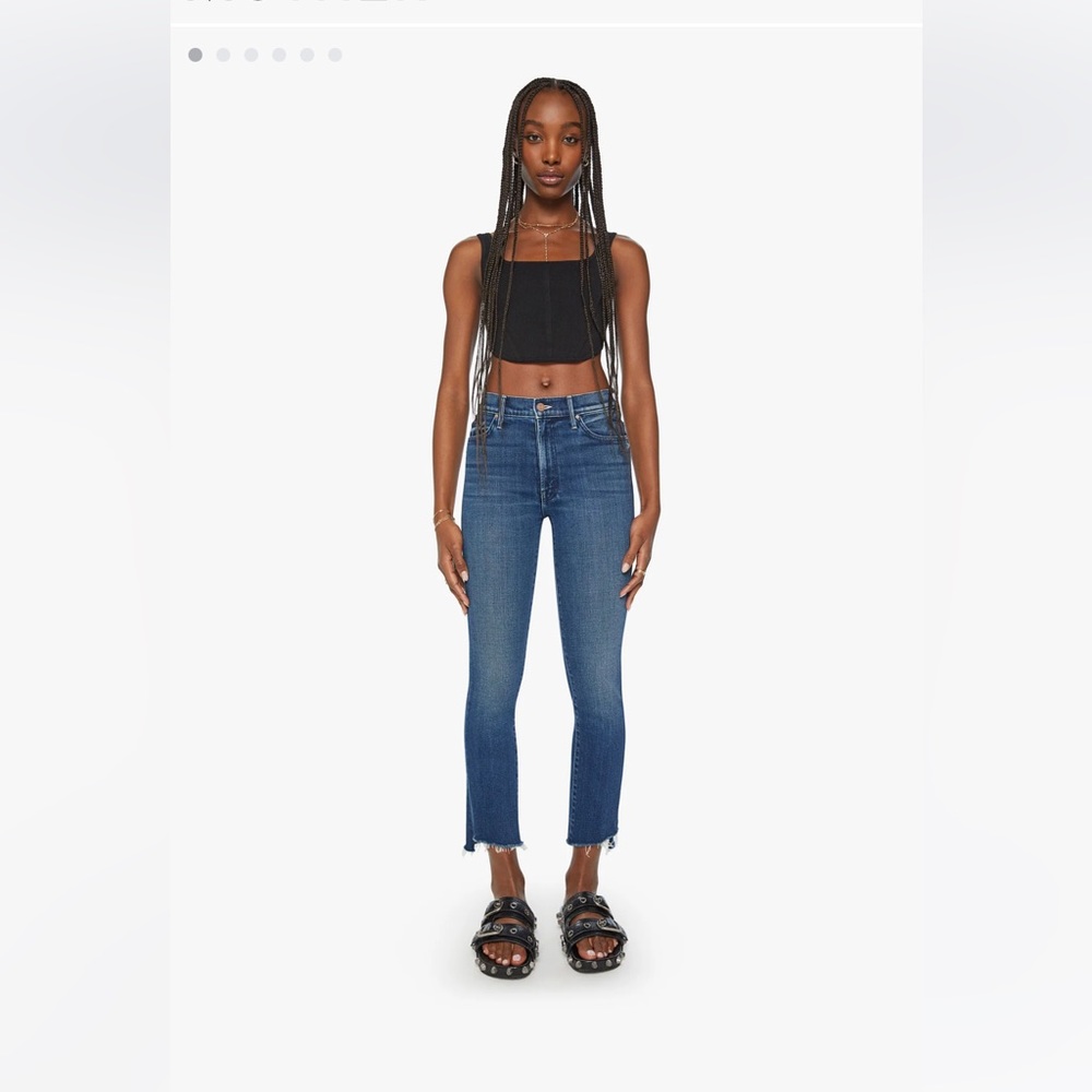 Mother denim NWT Insider cropped frayed Sz 29